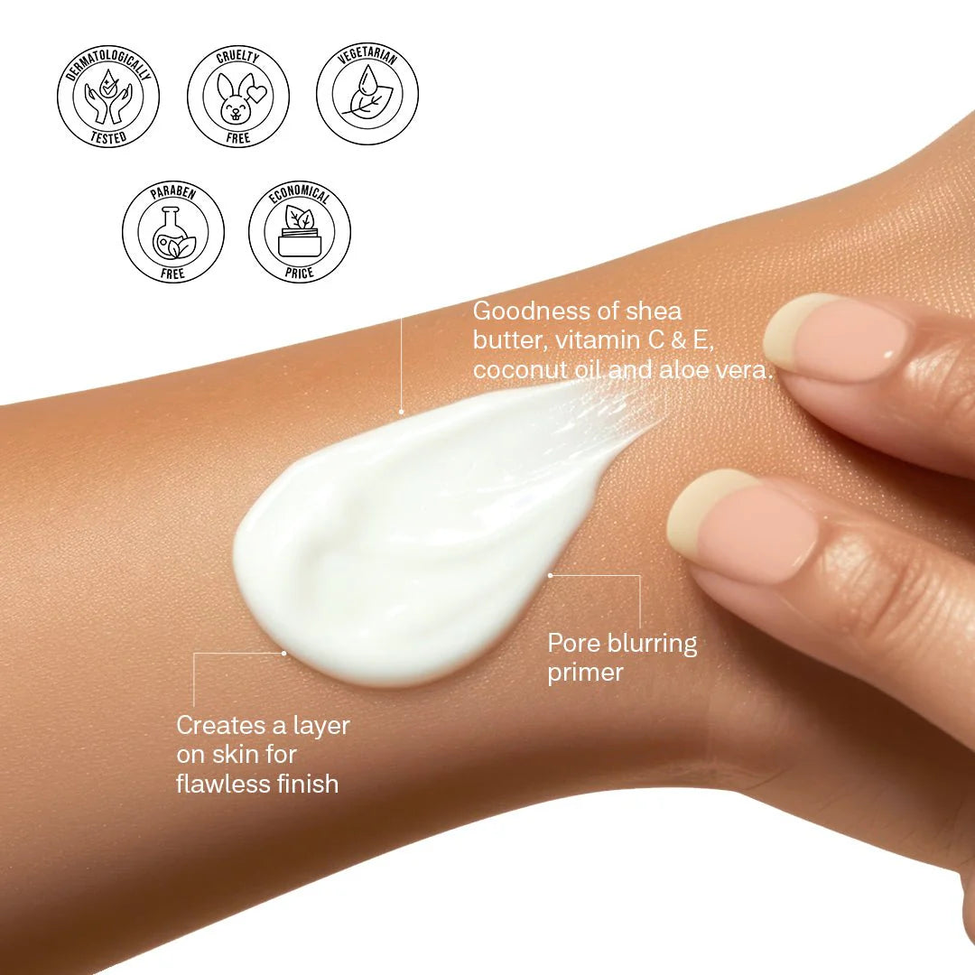 Flicka Silk Touch 3-in-1 Primer Moisturizer with SPF | Pore Blurring |
