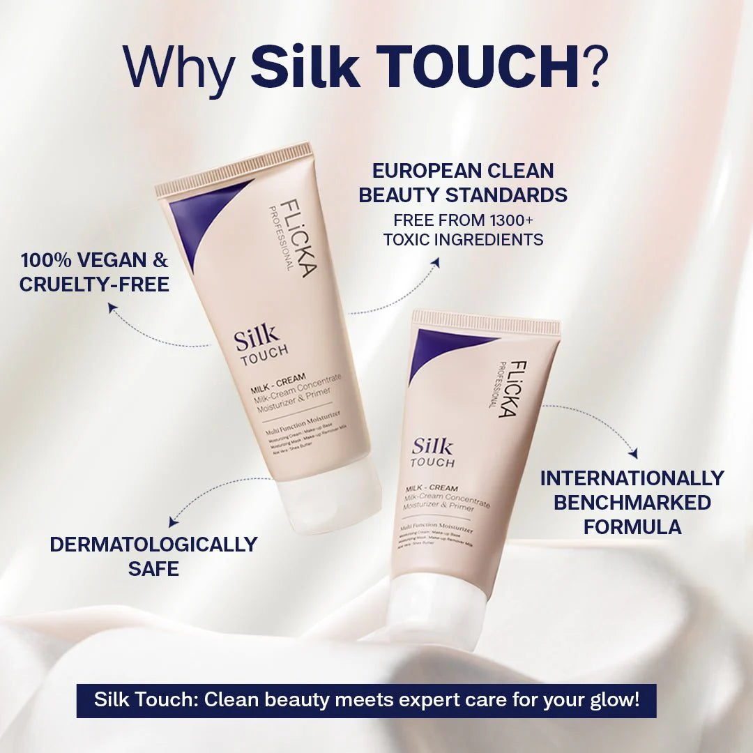 Flicka Silk Touch 3-in-1 Primer Moisturizer with SPF | Pore Blurring |